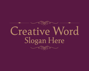 Word - Premium Ornate Decoration logo design