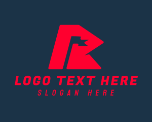 Racing Flagstick Letter R Logo