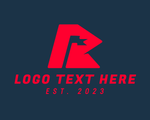 Banner - Racing Flagstick Letter R logo design