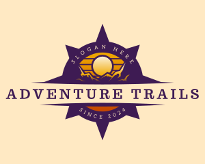 Mountain Compass Adventure logo design