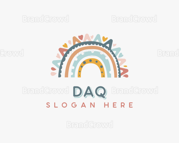 Boho Rainbow Kindergarten Logo