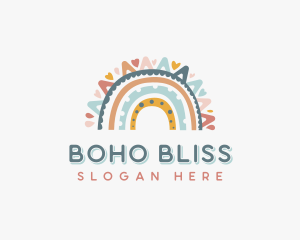 Boho - Boho Rainbow Kindergarten logo design