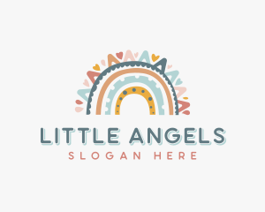 Boho Rainbow Kindergarten logo design