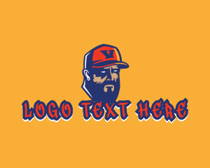 Beard Man Hipster Logo