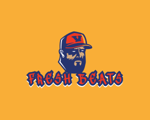 Hiphop - Beard Man Hipster logo design