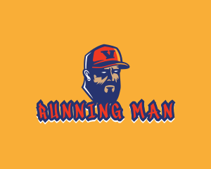 Beard Man Hipster logo design