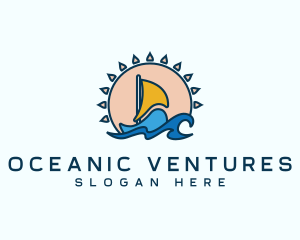 Summer Beach Boat logo design