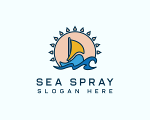 Summer Beach Boat logo design