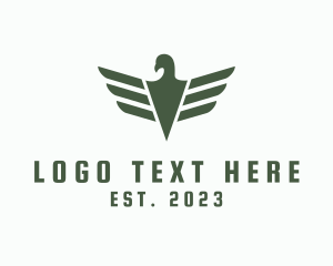 Pilot - Military Eagle Bird logo design