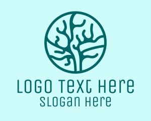 Seaweed - Marine Coral Reef logo design