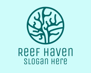 Marine Coral Reef  logo design