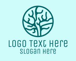 Marine Coral Reef  Logo