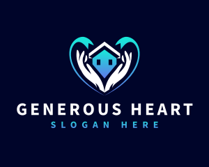 Heart Hand Charity logo design