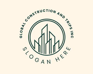 Skyscraper Realty Construction logo design