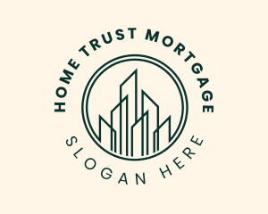 Mortgage - Skyscraper Realty Construction logo design