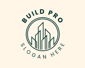 Construction - Skyscraper Realty Construction logo design