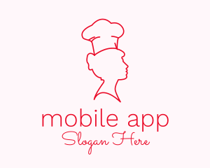 Girl - Minimalist Woman Chef logo design