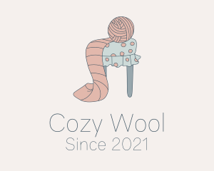 Wool Scarf Upholstery logo design