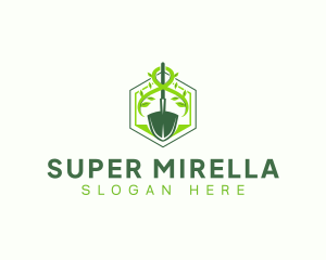 Lawn Shovel Gardening Logo