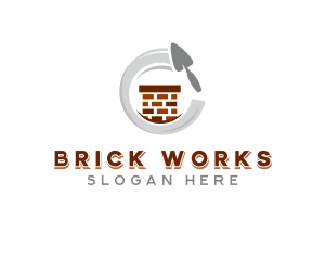 Brick - Construction Trowel Brick logo design