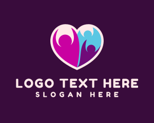 Health Insurance - Heart Family Love logo design