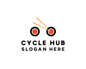 Bike - Sushiroll Bike Delivery logo design