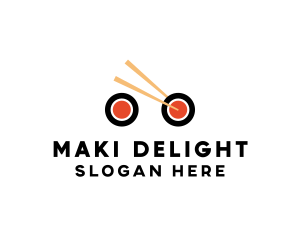 Maki - Sushiroll Bike Delivery logo design