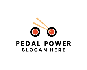 Sushiroll Bike Delivery logo design