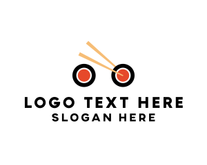 Japanese - Sushiroll Bike Delivery logo design