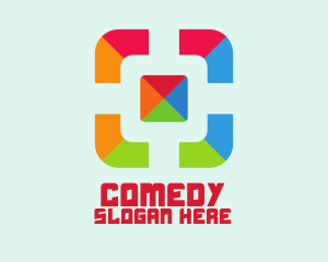 Colorful Camera Viewfinder  Logo