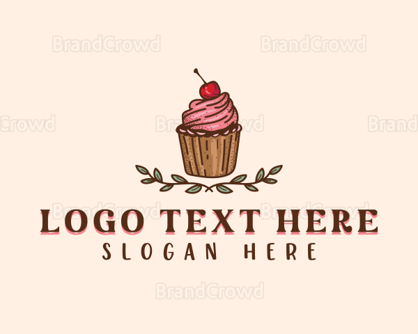 Sweet Cherry Cupcake Logo