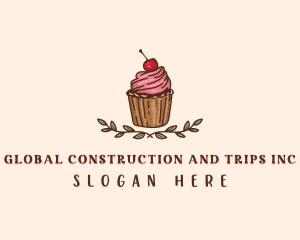 Sweet Cherry Cupcake Logo