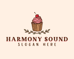 Sweet Cherry Cupcake Logo