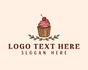 Sweet Cherry Cupcake Logo