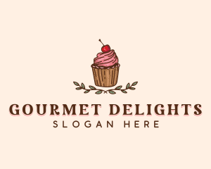 Sweet Cherry Cupcake logo design