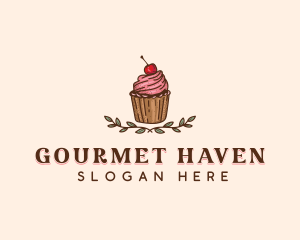 Sweet Cherry Cupcake logo design