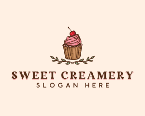 Sweet Cherry Cupcake logo design