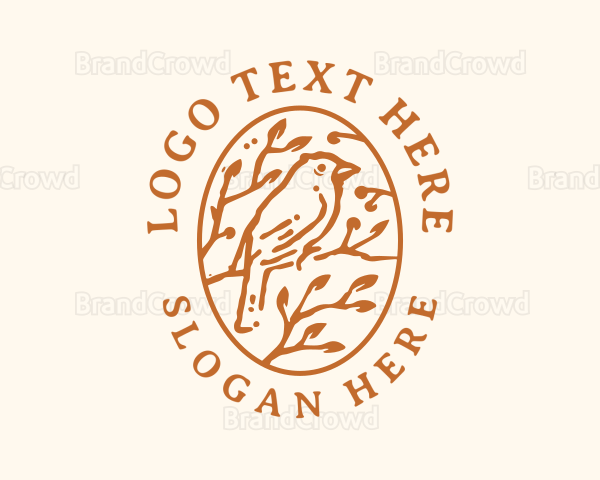 Tree Leaf Bird Logo