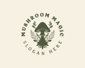 Mushroom - Organic Mushroom Garden logo design