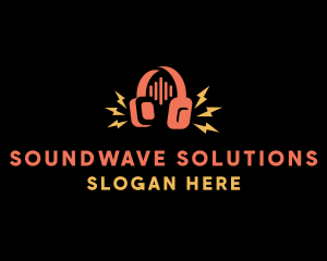 Audio - Audio Volume Headphones logo design