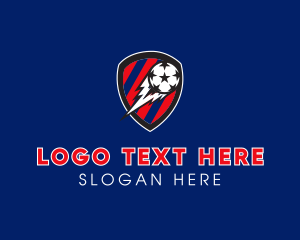 Soccer Field - Soccer Ball Football logo design
