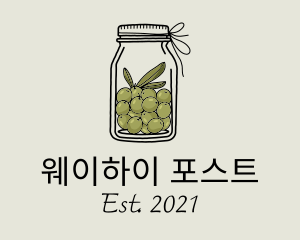 Green Olive Jar logo design