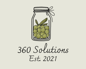 Green Olive Jar logo design