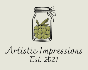 Green Olive Jar logo design