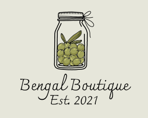 Green Olive Jar logo design