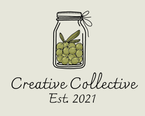 Green Olive Jar logo design