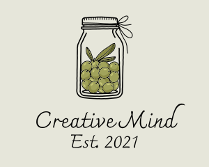 Green Olive Jar logo design