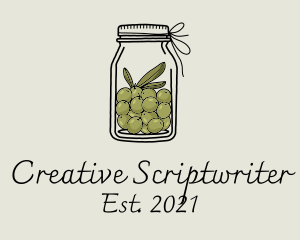 Green Olive Jar logo design