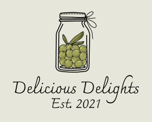 Green Olive Jar logo design