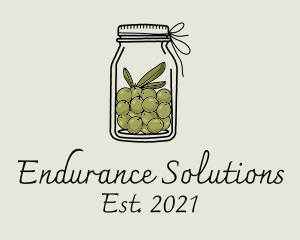 Green Olive Jar logo design